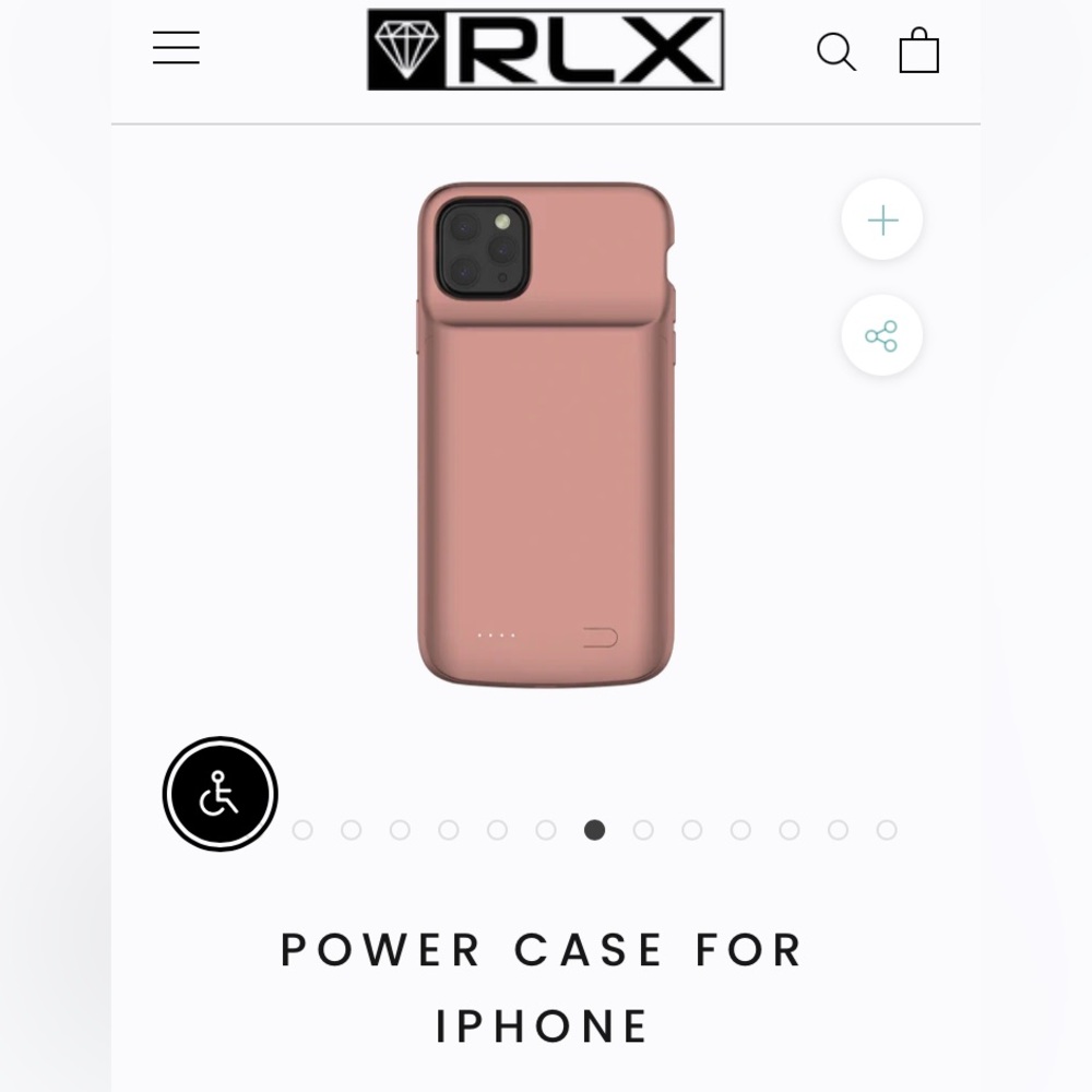 💖🎁NIB RLXTEC Slim iPhone 12/13 mini Battery Charger CaseLightning port 2X